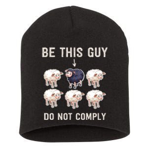 Funny Conservative Do Not Comply Fake News Short Acrylic Beanie