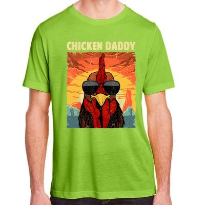 Funny Chicken Daddy Design For Dad Farmer Chicken Lover Adult ChromaSoft Performance T-Shirt