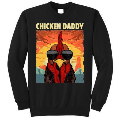 Funny Chicken Daddy Design For Dad Farmer Chicken Lover Sweatshirt