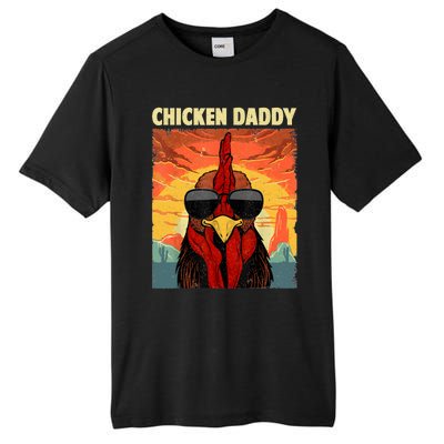 Funny Chicken Daddy Design For Dad Farmer Chicken Lover Tall Fusion ChromaSoft Performance T-Shirt