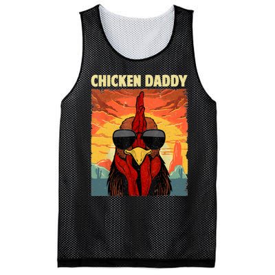 Funny Chicken Daddy Design For Dad Farmer Chicken Lover Mesh Reversible Basketball Jersey Tank