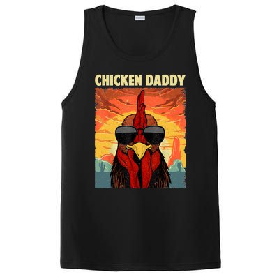 Funny Chicken Daddy Design For Dad Farmer Chicken Lover PosiCharge Competitor Tank