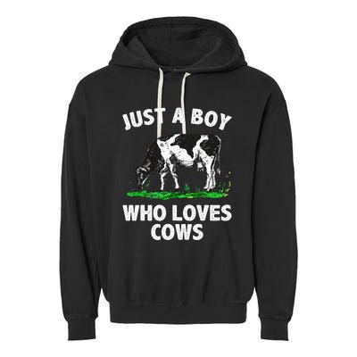 Funny Cow Design Cow Farmer Livestock Animal Garment-Dyed Fleece Hoodie