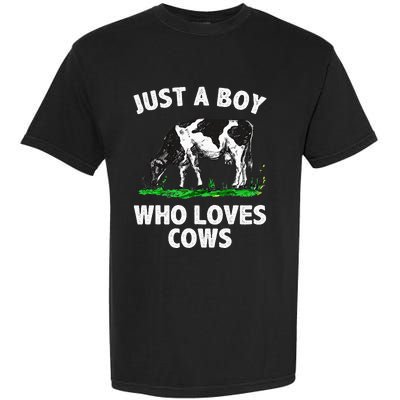 Funny Cow Design Cow Farmer Livestock Animal Garment-Dyed Heavyweight T-Shirt