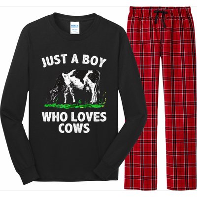 Funny Cow Design Cow Farmer Livestock Animal Long Sleeve Pajama Set