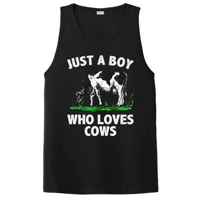 Funny Cow Design Cow Farmer Livestock Animal PosiCharge Competitor Tank