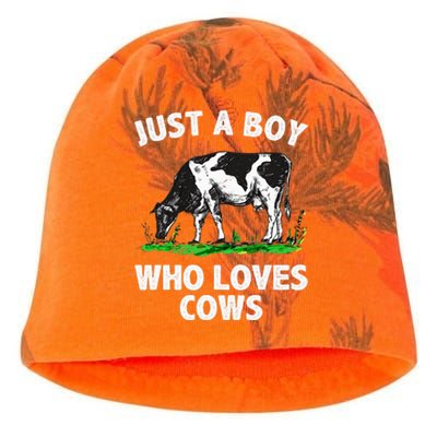 Funny Cow Design Cow Farmer Livestock Animal Kati - Camo Knit Beanie