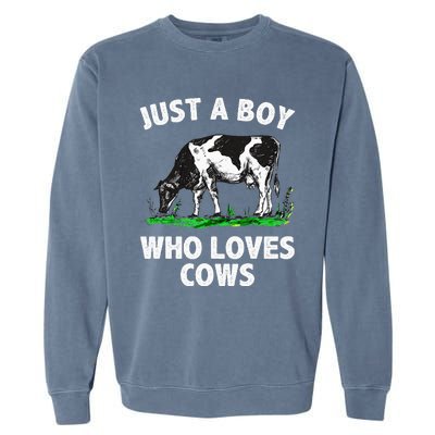 Funny Cow Design Cow Farmer Livestock Animal Garment-Dyed Sweatshirt