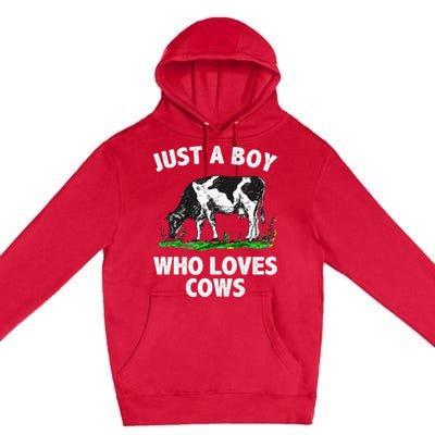 Funny Cow Design Cow Farmer Livestock Animal Premium Pullover Hoodie