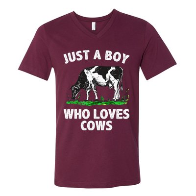 Funny Cow Design Cow Farmer Livestock Animal V-Neck T-Shirt