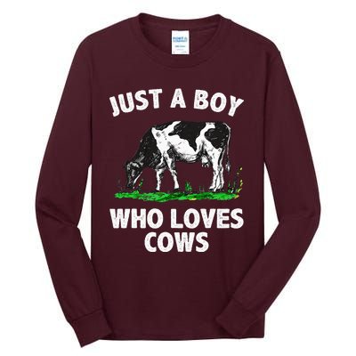 Funny Cow Design Cow Farmer Livestock Animal Tall Long Sleeve T-Shirt