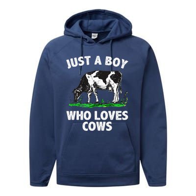 Funny Cow Design Cow Farmer Livestock Animal Performance Fleece Hoodie