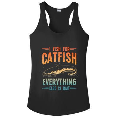 Funny Catfishing Design Catfish Fishing Hunter Ladies PosiCharge Competitor Racerback Tank