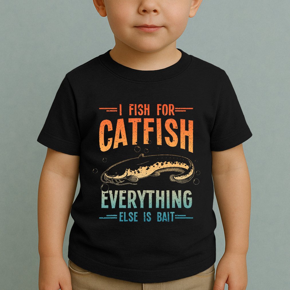 Funny Catfishing Design Catfish Fishing Hunter Toddler T-Shirt