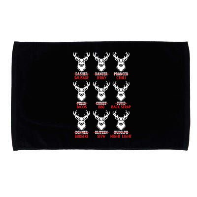 Funny Christmas Deer Bow Hunting Santa Men Women Microfiber Hand Towel