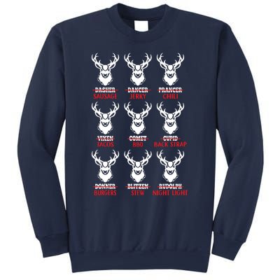 Funny Christmas Deer Bow Hunting Santa Men Women Sweatshirt