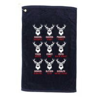 Funny Christmas Deer Bow Hunting Santa Men Women Platinum Collection Golf Towel