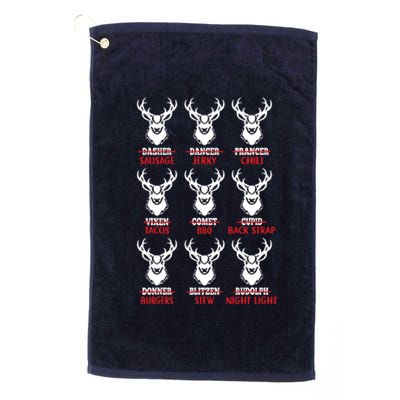 Funny Christmas Deer Bow Hunting Santa Men Women Platinum Collection Golf Towel