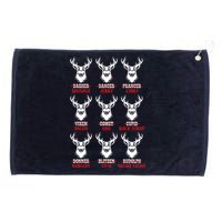 Funny Christmas Deer Bow Hunting Santa Men Women Grommeted Golf Towel