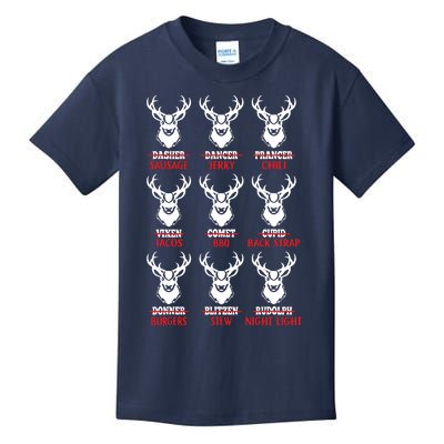 Funny Christmas Deer Bow Hunting Santa Men Women Kids T-Shirt