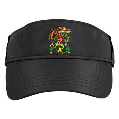 Fiesta Cinco De Mayo Funny Mexican Party 5 De Mayo Adult Drive Performance Visor