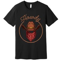 Funny Cowboy Design For Boy Rodeo Bull Rider Cowboy Premium T-Shirt