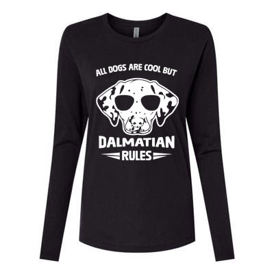 Funny Cute Dalmatian Dog Rules Puppy Lover Gift Womens Cotton Relaxed Long Sleeve T-Shirt