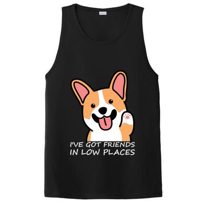 Funny Corgi Dog Lovers I've Got Friends In Low Place Mom Gift PosiCharge Competitor Tank