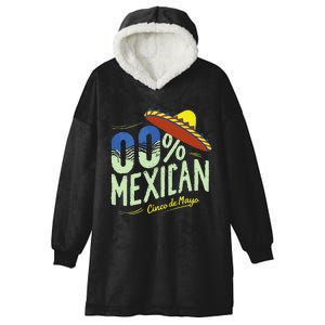 Funny Cinco De Mayo Fiesta 0 Percent Mexican Hooded Wearable Blanket