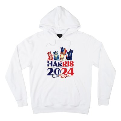 Funny Cat Design Kamala Harris 2024 Childless Cat Lady Hoodie