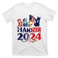 Funny Cat Design Kamala Harris 2024 Childless Cat Lady T-Shirt