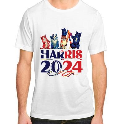 Funny Cat Design Kamala Harris 2024 Childless Cat Lady Adult ChromaSoft Performance T-Shirt