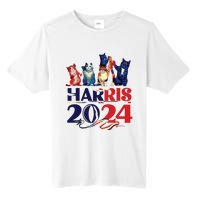 Funny Cat Design Kamala Harris 2024 Childless Cat Lady Tall Fusion ChromaSoft Performance T-Shirt