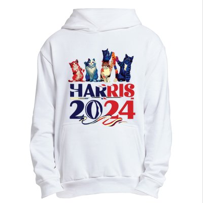 Funny Cat Design Kamala Harris 2024 Childless Cat Lady Urban Pullover Hoodie