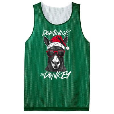 Funny Christmas Dominick The Donkey Santa Hat Xmas Gift Mesh Reversible Basketball Jersey Tank