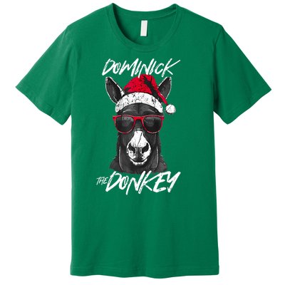 Funny Christmas Dominick The Donkey Santa Hat Xmas Gift Premium T-Shirt