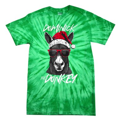 Funny Christmas Dominick The Donkey Santa Hat Xmas Gift Tie-Dye T-Shirt