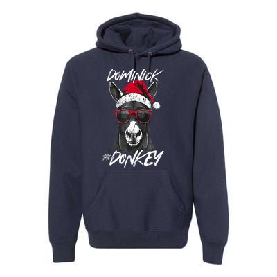 Funny Christmas Dominick The Donkey Santa Hat Xmas Gift Premium Hoodie