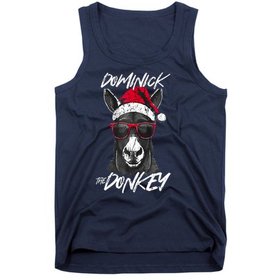 Funny Christmas Dominick The Donkey Santa Hat Xmas Gift Tank Top