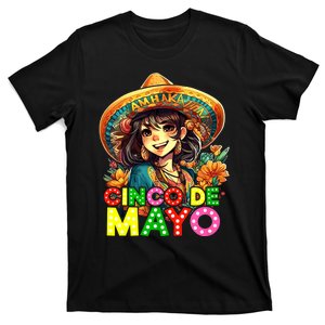 Funny Cinco De Mayo Mexican Fiesta 5 De Mayo Anime Girl T-Shirt