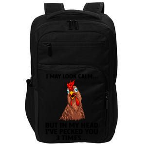 Funny Chicken Design Poultry Chicken Farmer Impact Tech Backpack