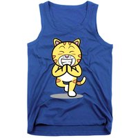 Funny Cat Doing Yoga Gift Cute Kitten Fitness Animal Gift Tank Top