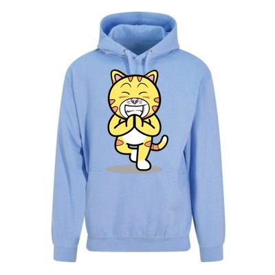 Funny Cat Doing Yoga Gift Cute Kitten Fitness Animal Gift Unisex Surf Hoodie