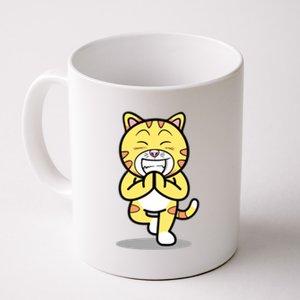 Funny Cat Doing Yoga Gift Cute Kitten Fitness Animal Gift Coffee Mug