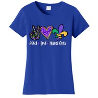 Funny Carnival Design For Hippies Peace Love Mardi Gras Gift Women's T-Shirt