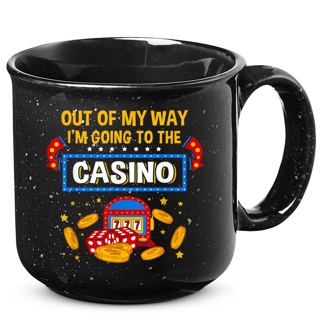 Funny Casino Design For Men Women Casino Gambler Gambling 15oz Campfire Ceramic Mug