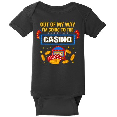 Funny Casino Design For Men Women Casino Gambler Gambling Baby Bodysuit