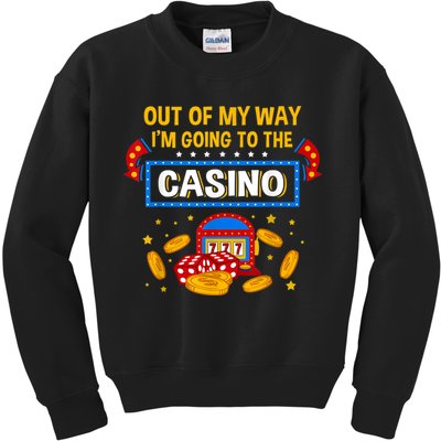 Funny Casino Design For Men Women Casino Gambler Gambling Kids Sweatshirt