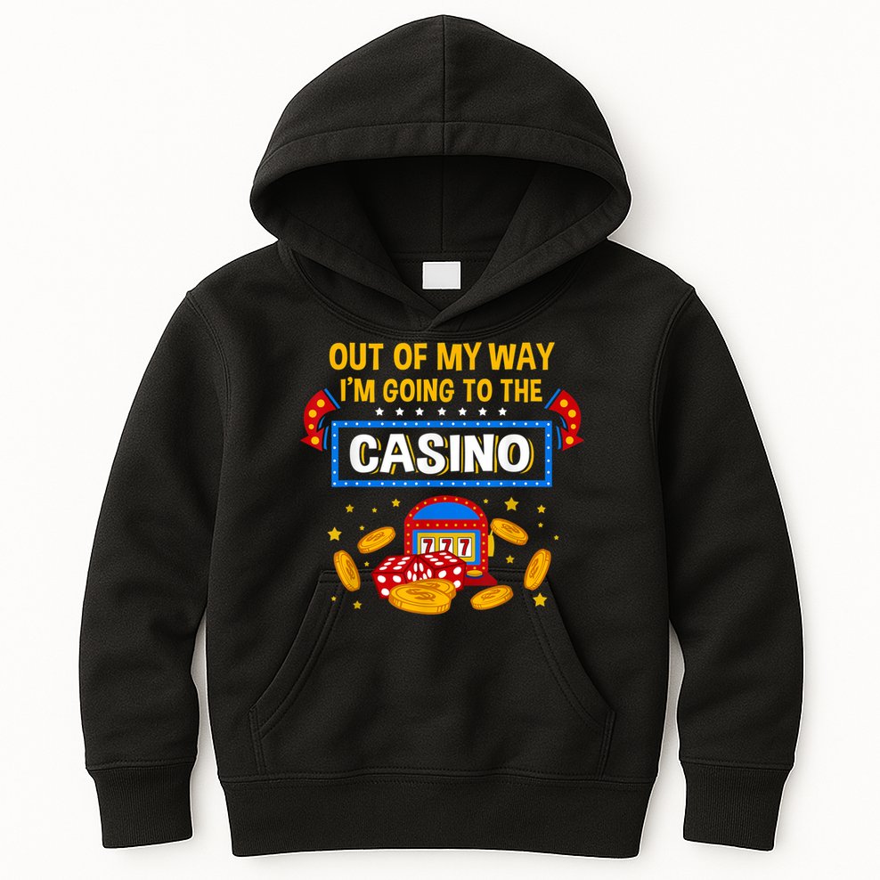 Funny Casino Design For Men Women Casino Gambler Gambling Kids Hoodie