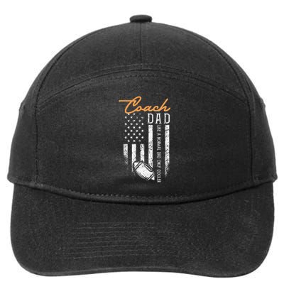 Football Coach Dad Like A Normal Dad Only Cooler USA Flag 7-Panel Snapback Hat